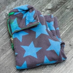 Mini Boden star 1/4 zip sweatshirt